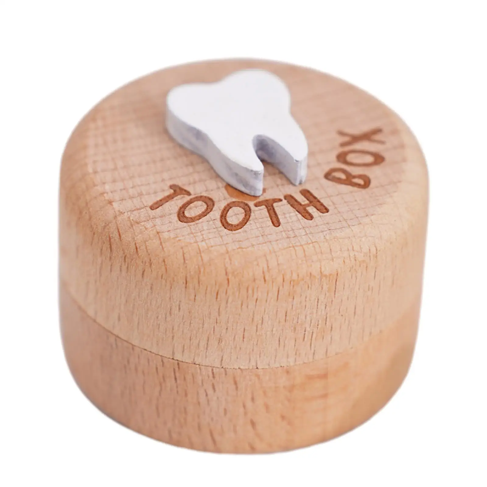 Boîte à dents de bébé en bois conteneur de dents de lait souvenir pour