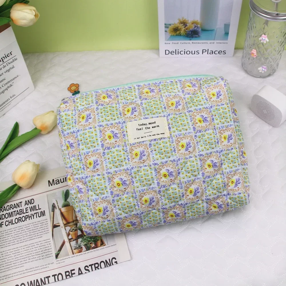 Sac à couches en tissu floral pour bébé organizer maman pochette rangement multifonctionnel style moderne doux