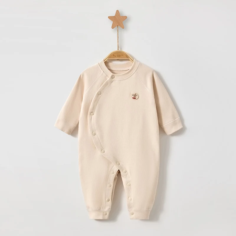 Combinaison bébé coton doux manches longues pyjama confortable 018 mois unisexe bébé nouveauné