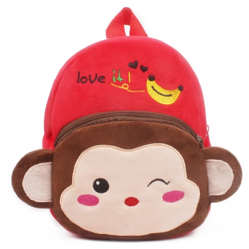 Sacs d'École à la Mode pour Enfant Imprimé de Dessin Animé 3D en Peluche pour la Maternelle pour Garçon et Fil