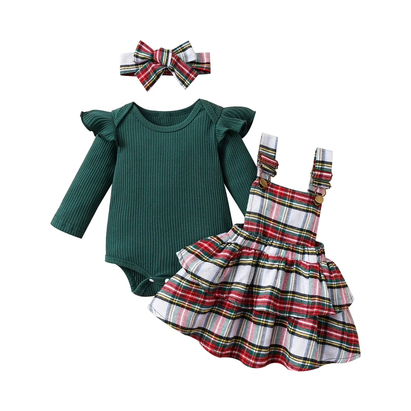 Ensemble barboteuse et jupe de Noël pour bébé fille vêtements nouveauné mon premier Noël