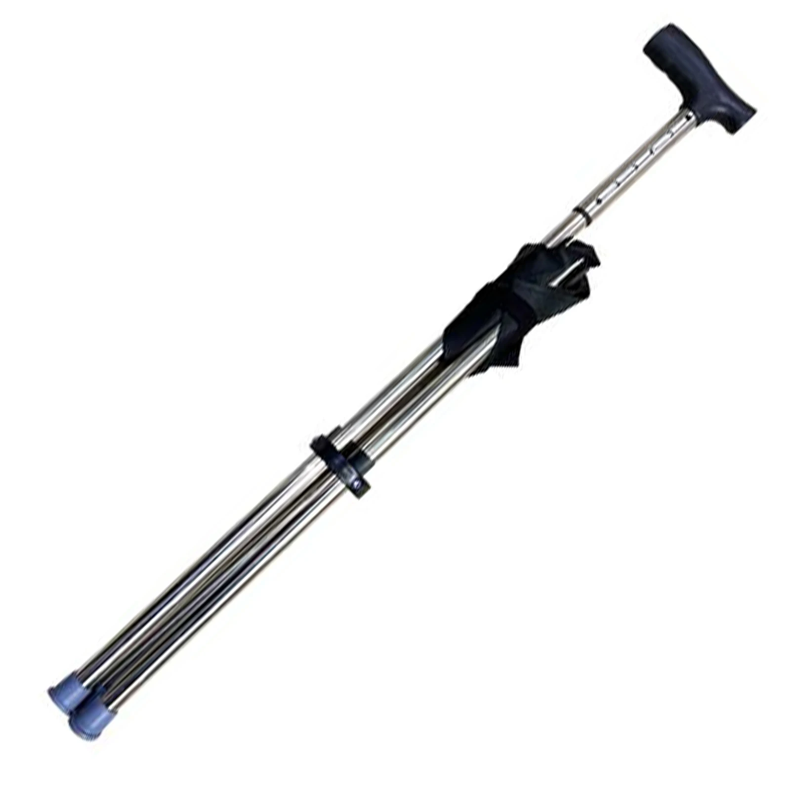 Béquille pliable aluminium poignée antidérapante embouts caoutchouc portable assistance marche adultes design 