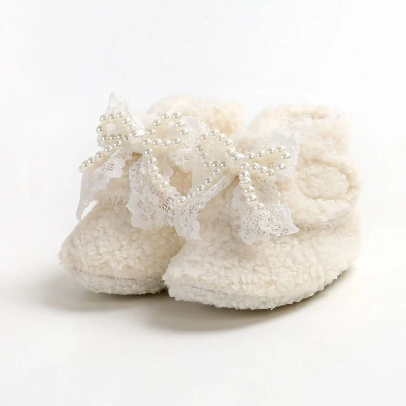 Chaussons bébé fille garçon nouveauné hiver élastiques antidérapants