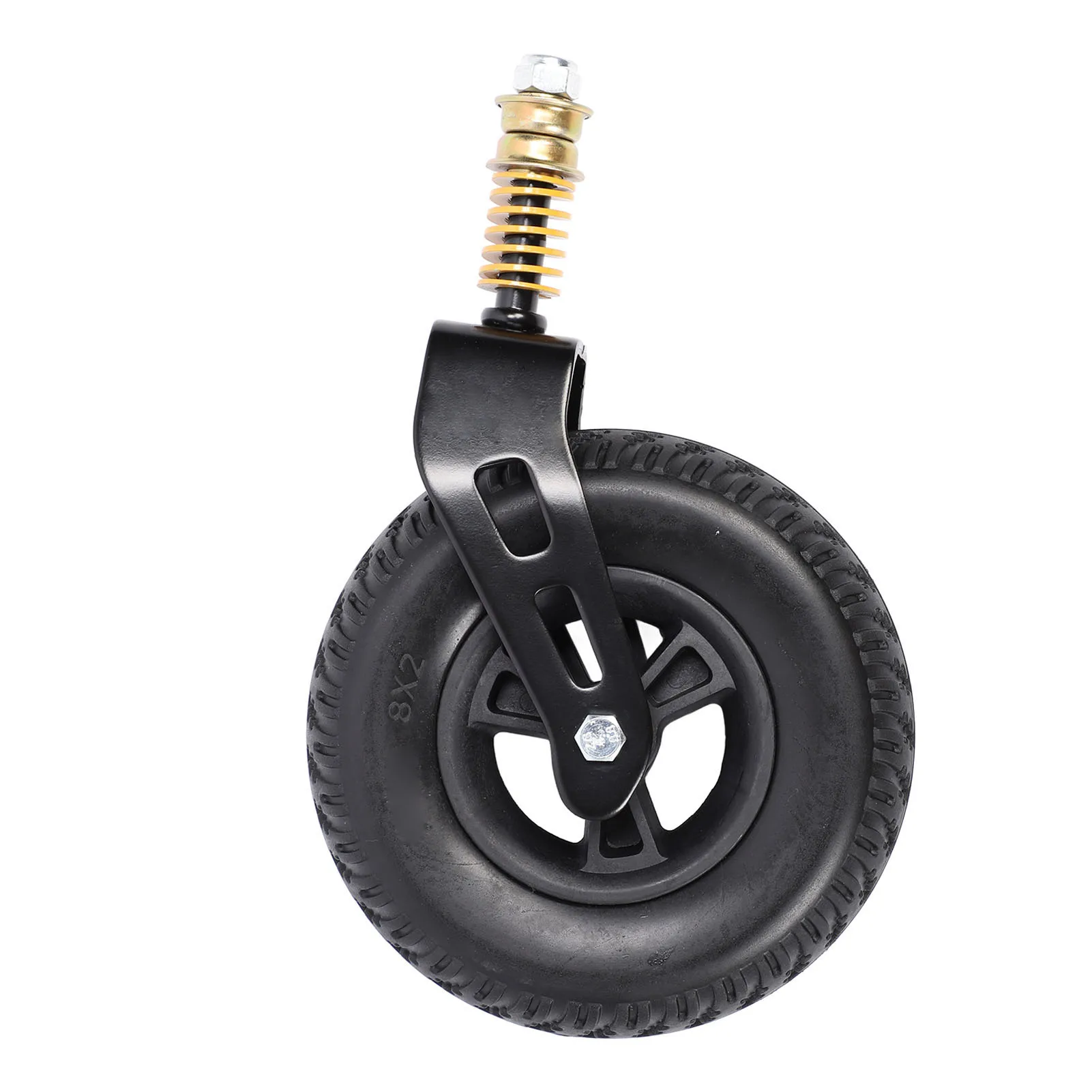 Roue avant universelle pour poussette 8 pouces robuste amortissement noir résistance durable facile montage