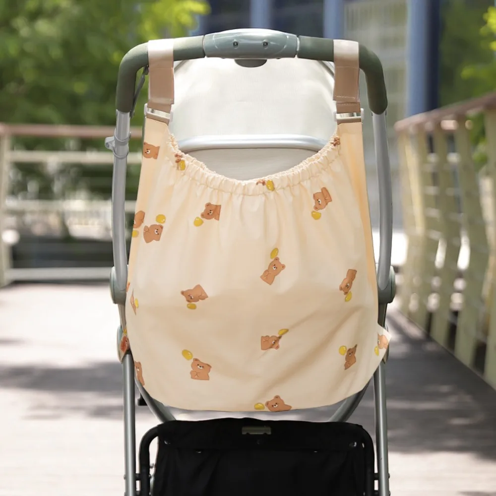 Sac de rangement multifonction poussette bébé motif ours lapin grande capacité facile à utiliser sac suspendu 