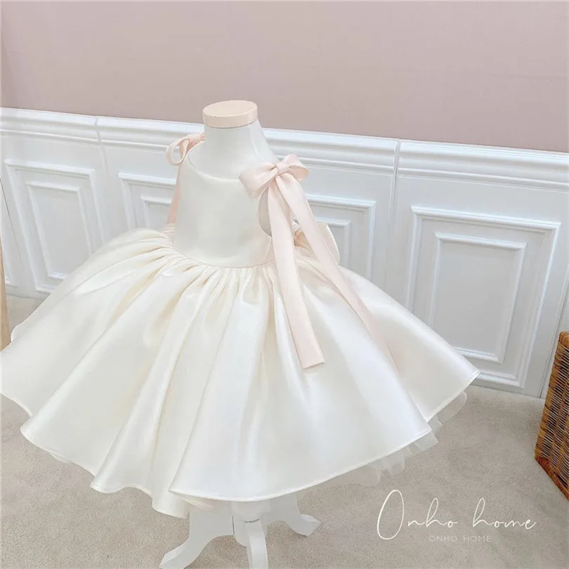 Robe de princesse pour bébé fille, tenue de fête d'anniversaire de 1 an, de mariage, de baptême, de baptême - 