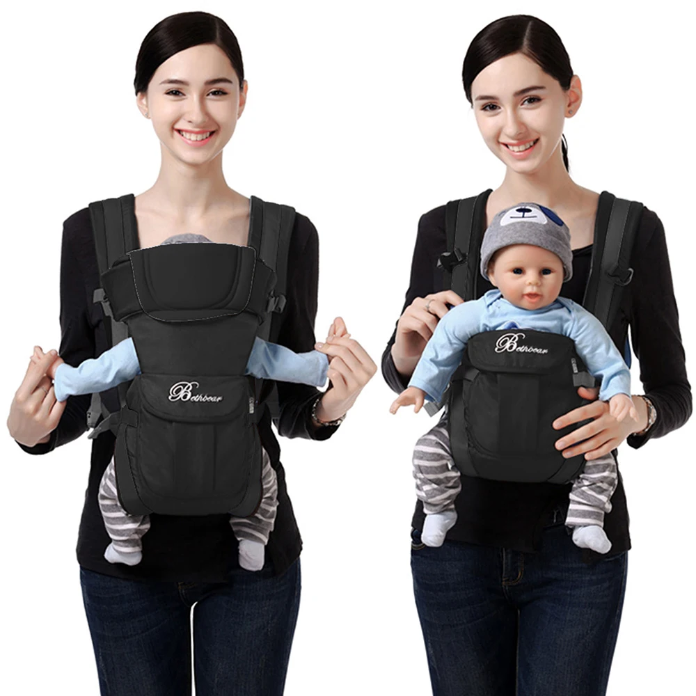 Portebébé ergonomique 4 en 1 sac à dos ajustable pour nouveauné et toutpetit transport avant et dorsal facile 