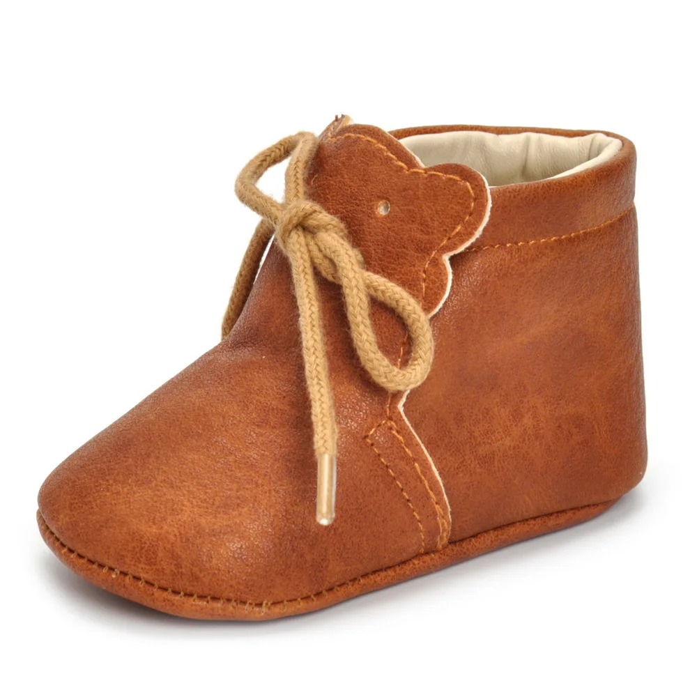 Bottines bébé confortables antiglisse premier pas semelle souple cuir imitation mode moderne style élégant béb