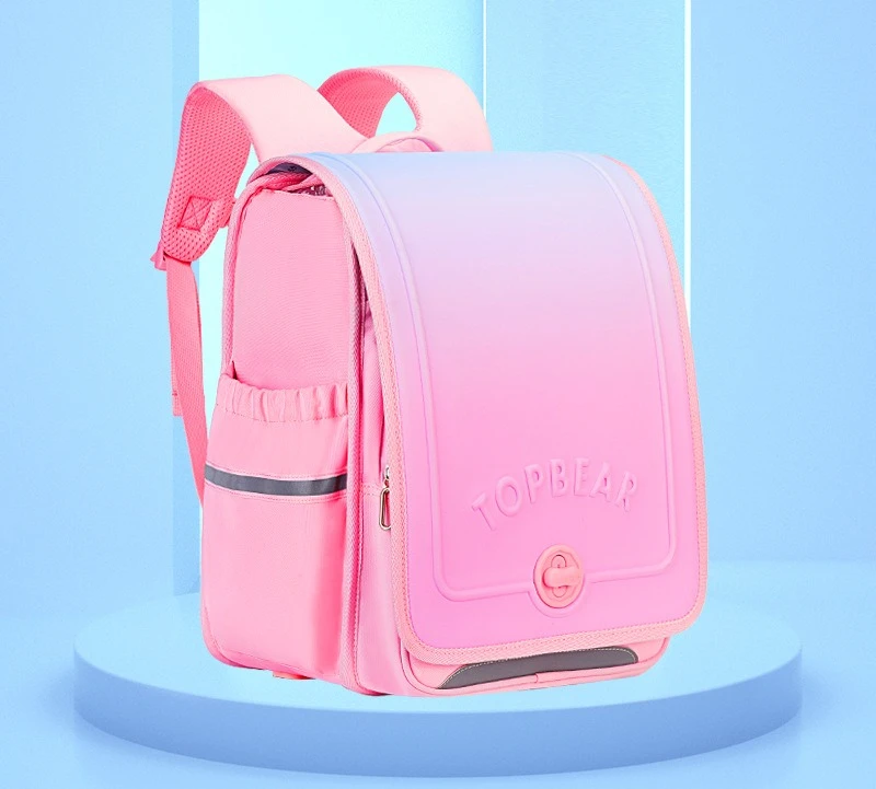 Sac à dos école enfants primaires design japonais dégradé rose TOPBEAR容量 grande capaçité polyester confortable