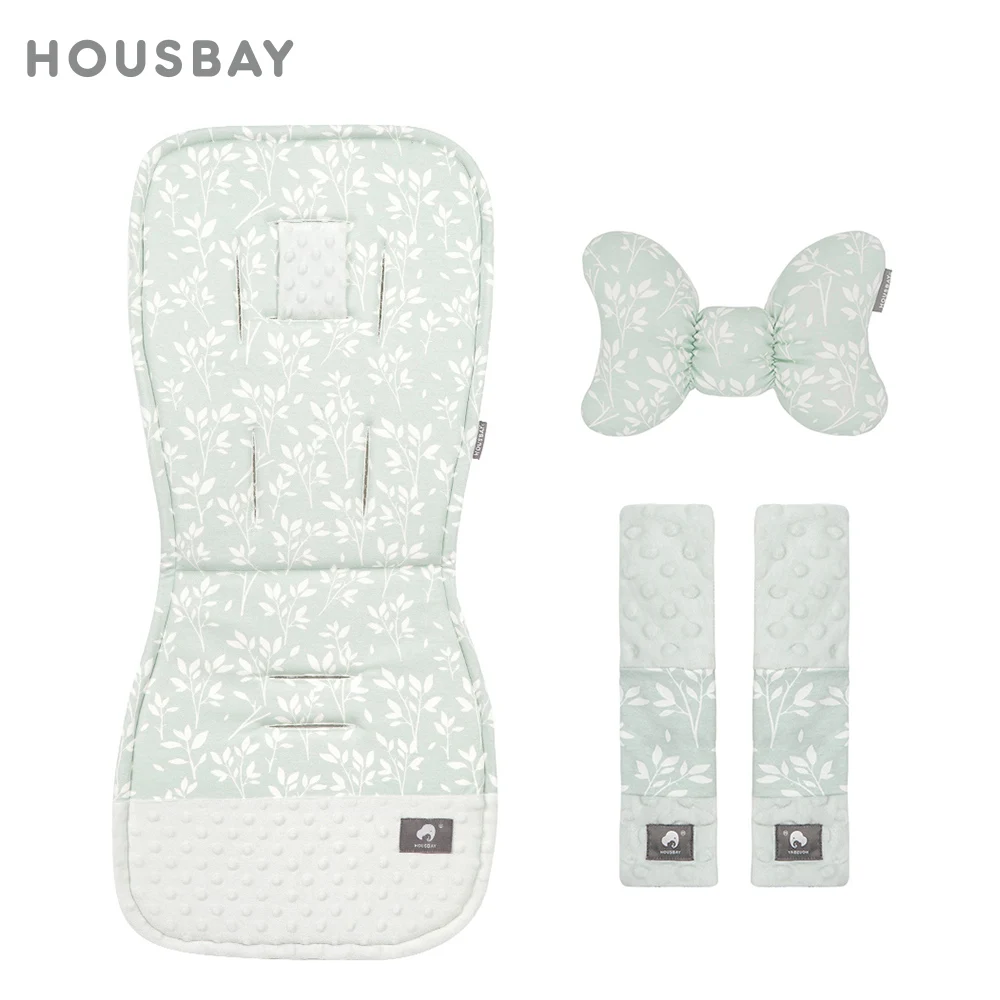 Coussin de poussette universel oreiller de tête housse ceinture sécurité coton doux double face accessoires bé