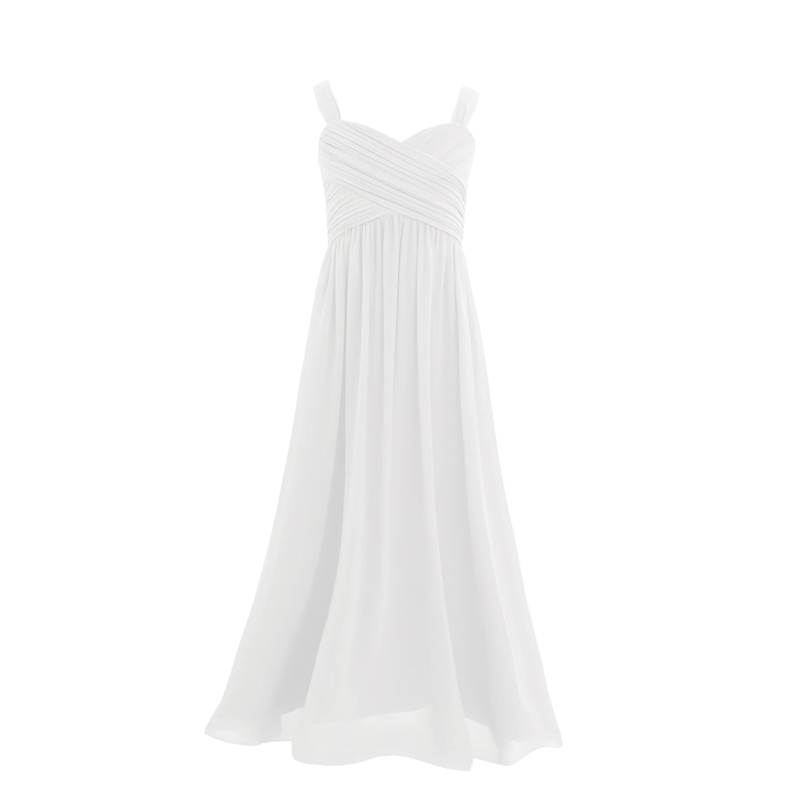 Robe de mariage pour filles en mousseline robe d'été longue Aline