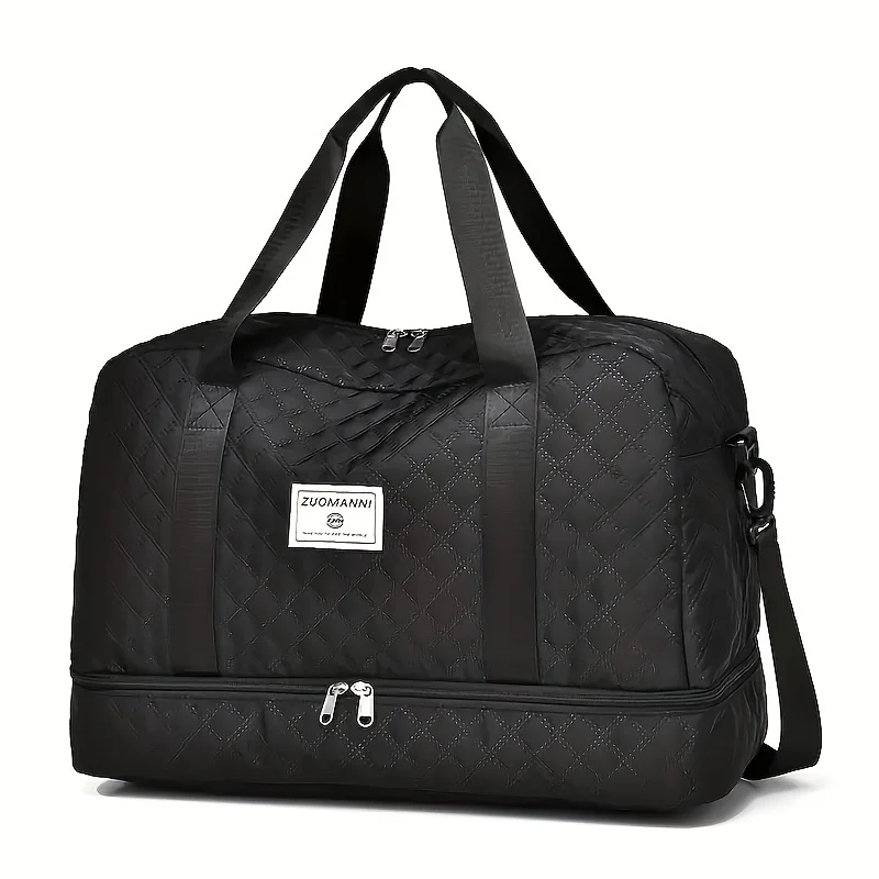 Sac de voyage ZUOMANNI sac à bagages léger nylon matelassé style moderne pour weekend sport et voyage
