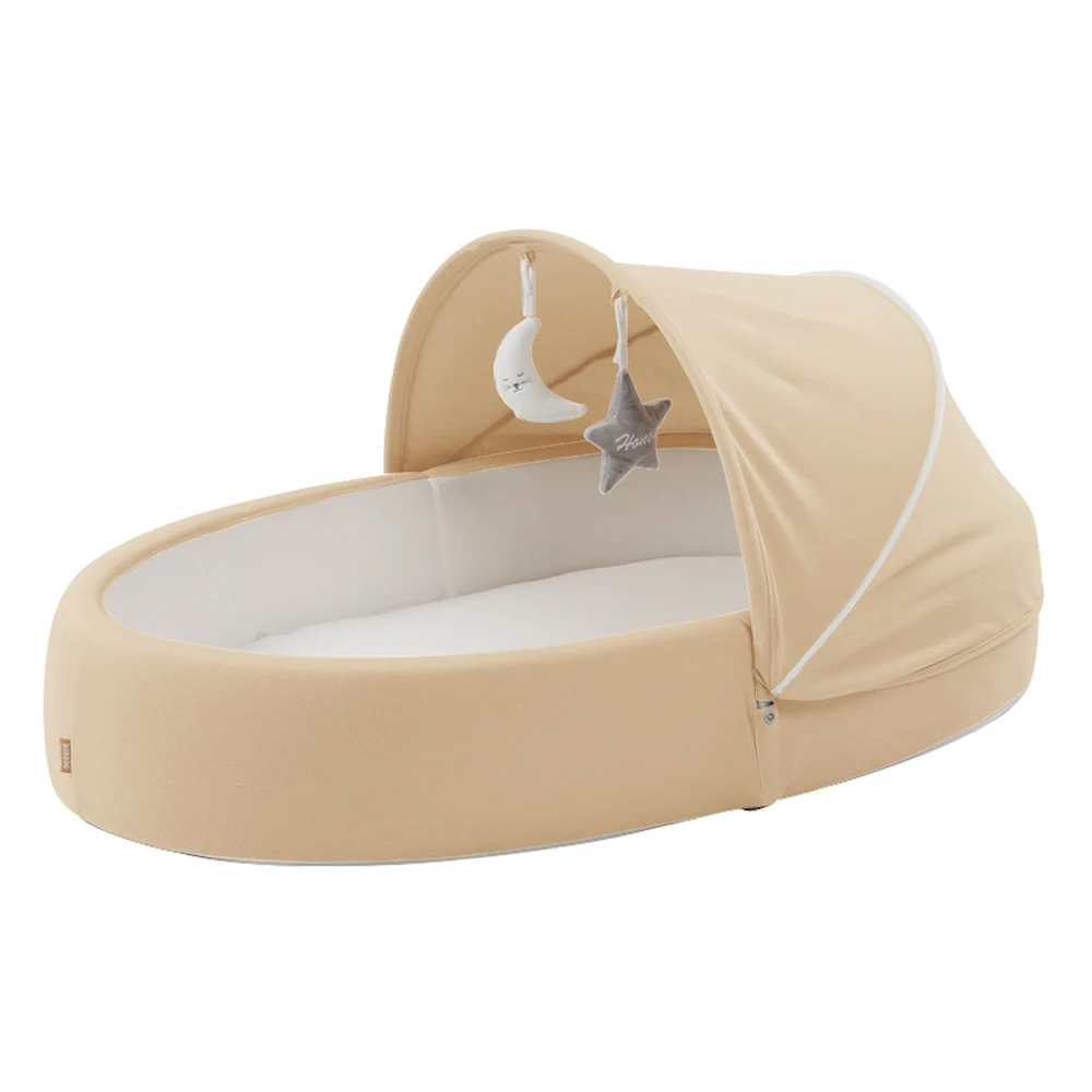 Bassinette Portable pour Bébé Lit de Voyage Doux et Sécuritaire Design Moderne Tissu Doux Accessoires Inclus P