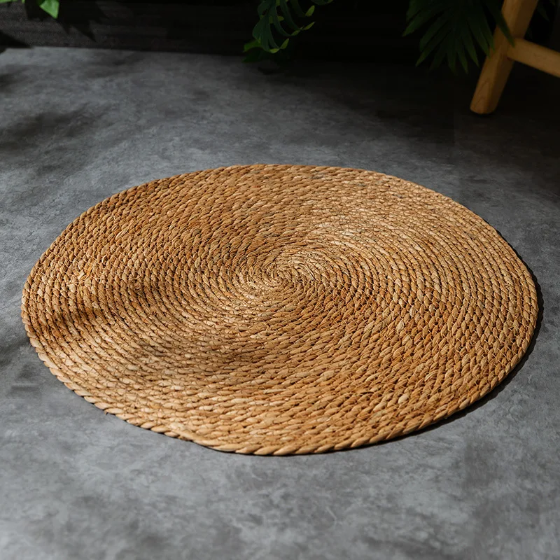 Tapis rond en jute naturelle style moderne protection des sols décoration intérieure écoresponsable durable fa