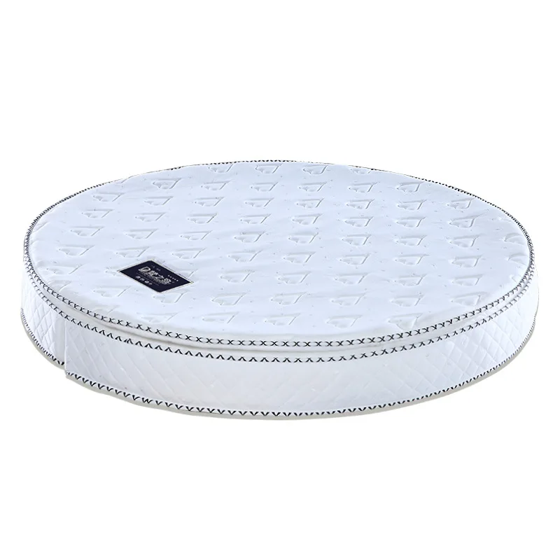 Matelas Rond Doux en Tissu MousseLatex pour Lit Enfant Design Moderne Épais Confortable Étanche Hypoallergéniq