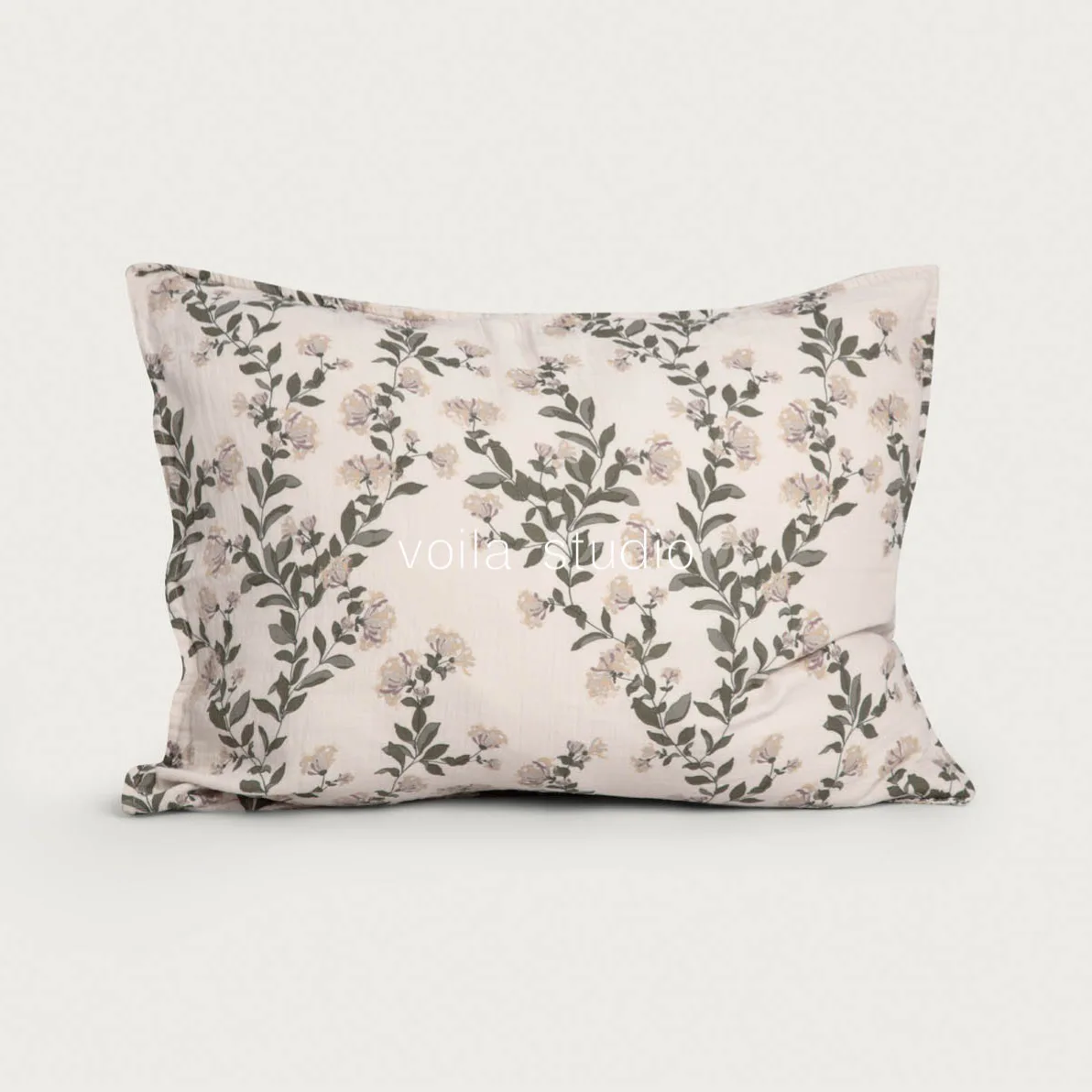 Coussin Décoratif Floral en Coton Doux Design Élégant pour Canapé ou