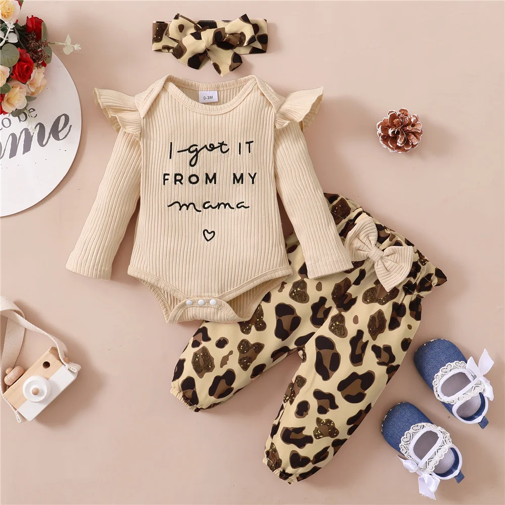 Ensemble de vêtements pour nouveauné fille 018 mois body à manches