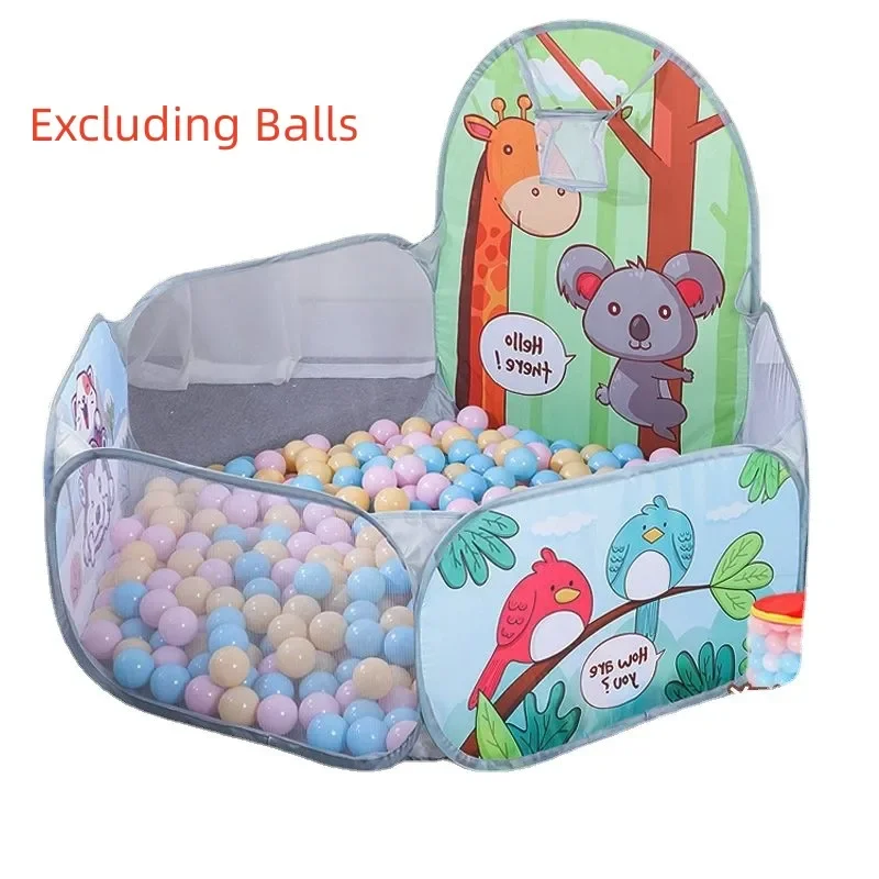 Parc à balles extensible pour enfants jeu éducatif design coloré matelas en tissu facile à assembler et à tran