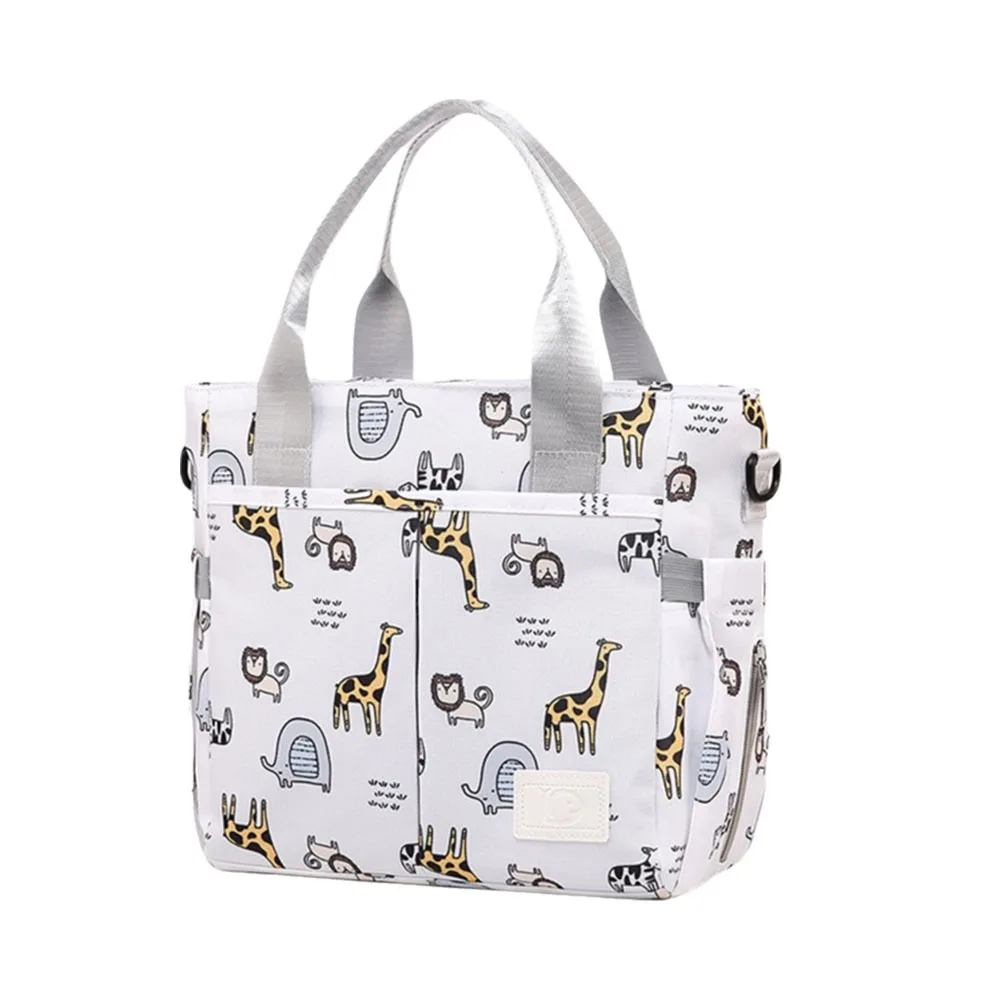 Sac à langer imprimé moderne sac de maman avec poches design animaux matière polyester grande capacité idéal p