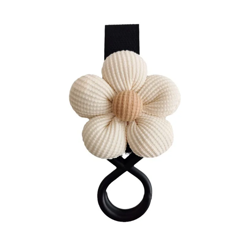 Clip à cheveux floral en tissu côtelé accessoire mode pour femmes et filles design fleuri élégant qualité supé