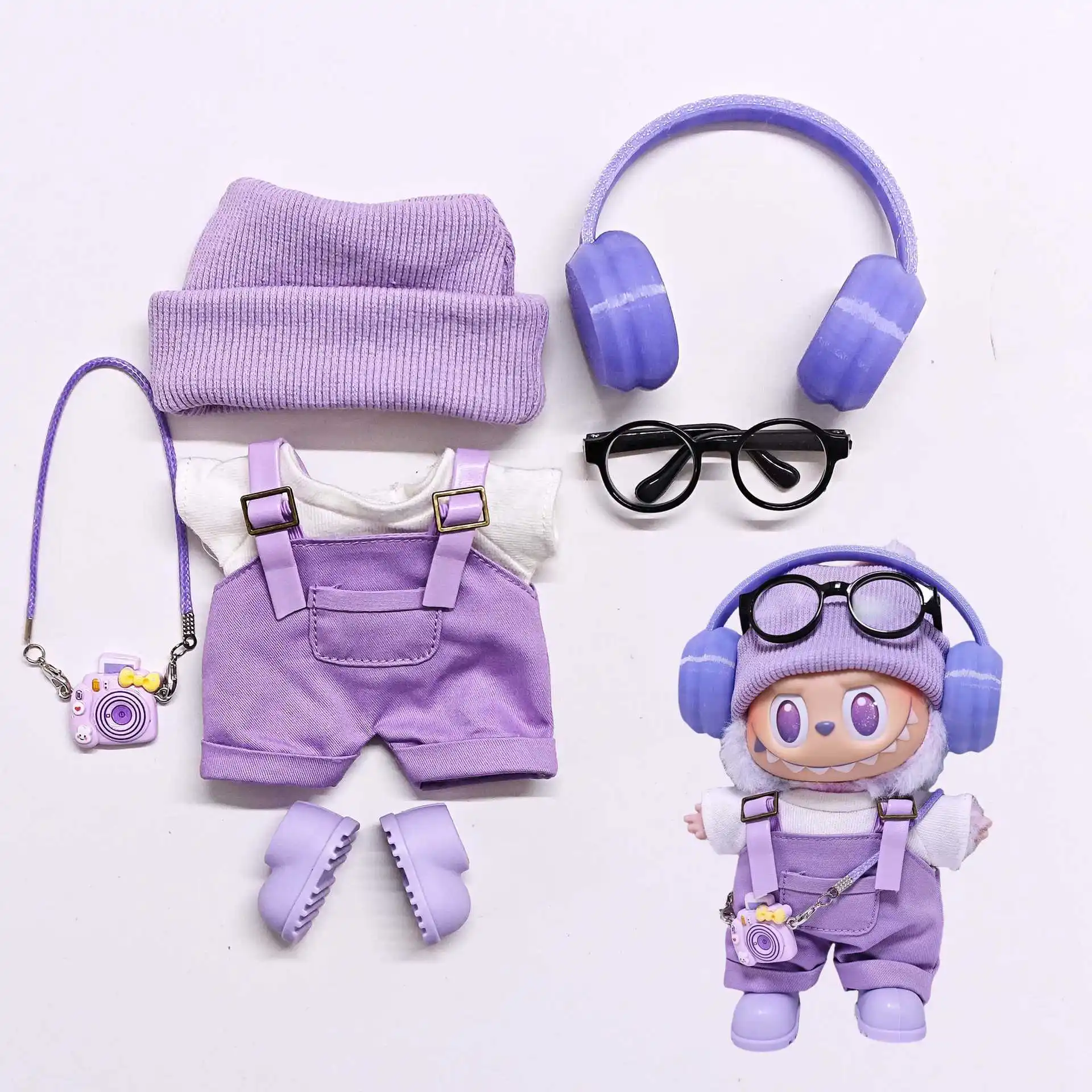 Ensemble de vêtements pour poupée style enfantin accessoires inclus tissu doux idéal pour le jeu imaginaire