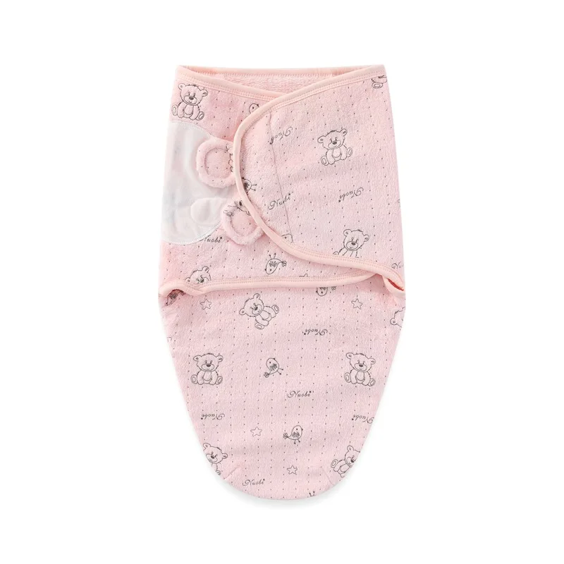 Couverture d'emmaillotage hiver bébé douce et chaude anticoup de pied swaddle bébé 03 mois literie confortable