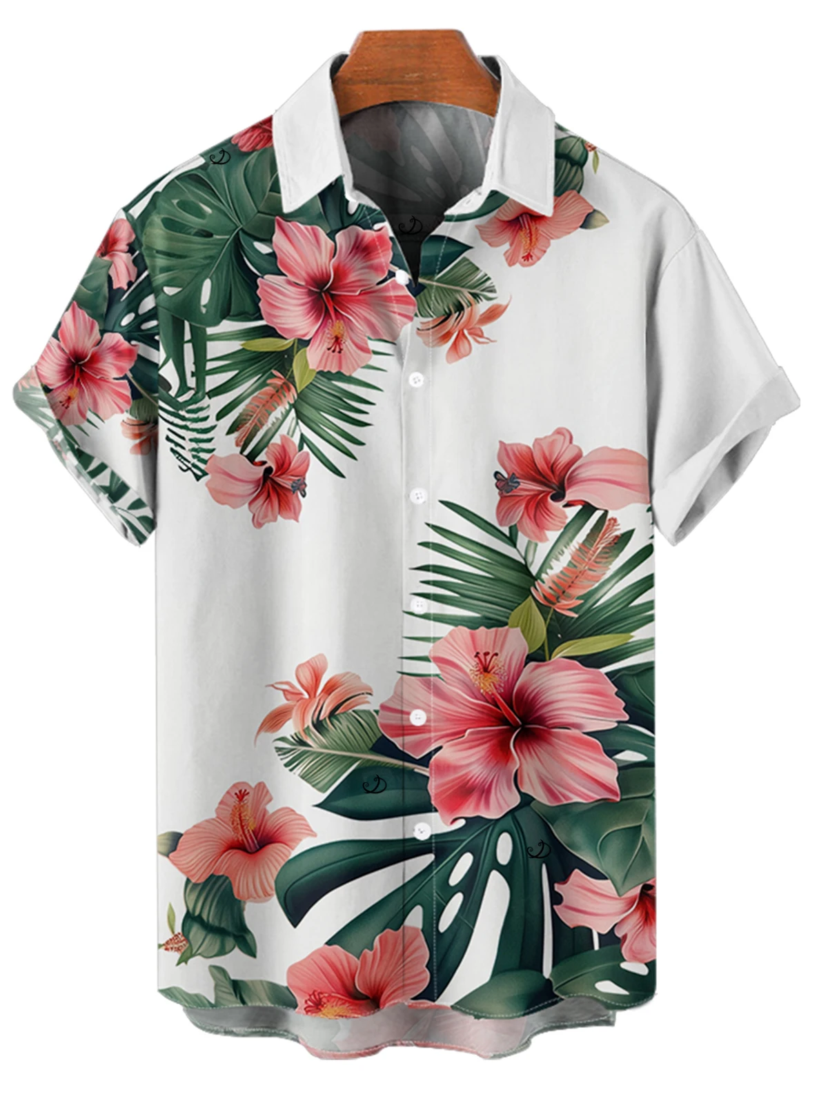 Ensemble assorti pour couple mini robe avec ceinture et chemise à manches courtes imprimé fleurs tropicales va
