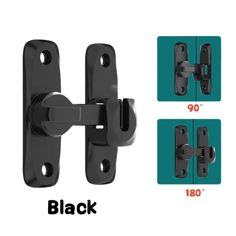 Serrure de porte bébé loquet antivol boulon de porte coulissante matériel de fixation rabattable sécurisation 