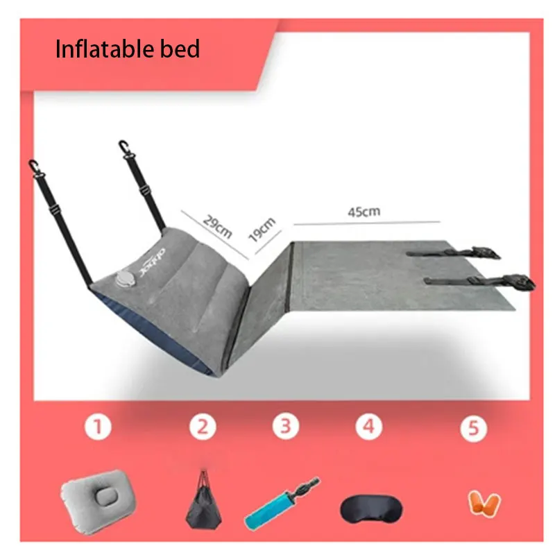 ZETRIP Lit de voyage gonflable portable camping 3 segments accessoires inclus