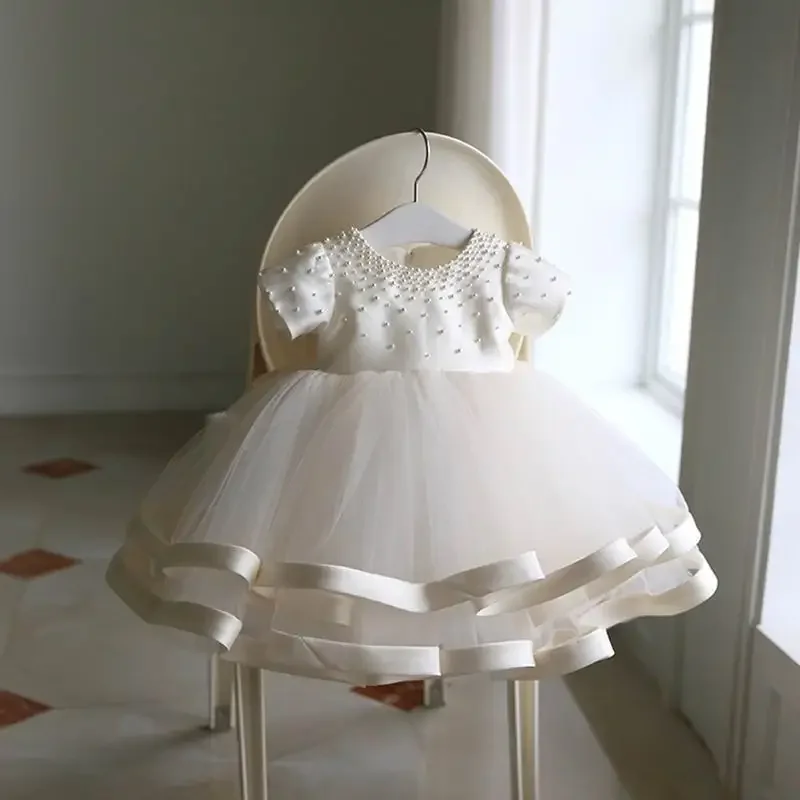 Newborn Dress Baby Girls Gown for Baptism Christening 1st Birthday