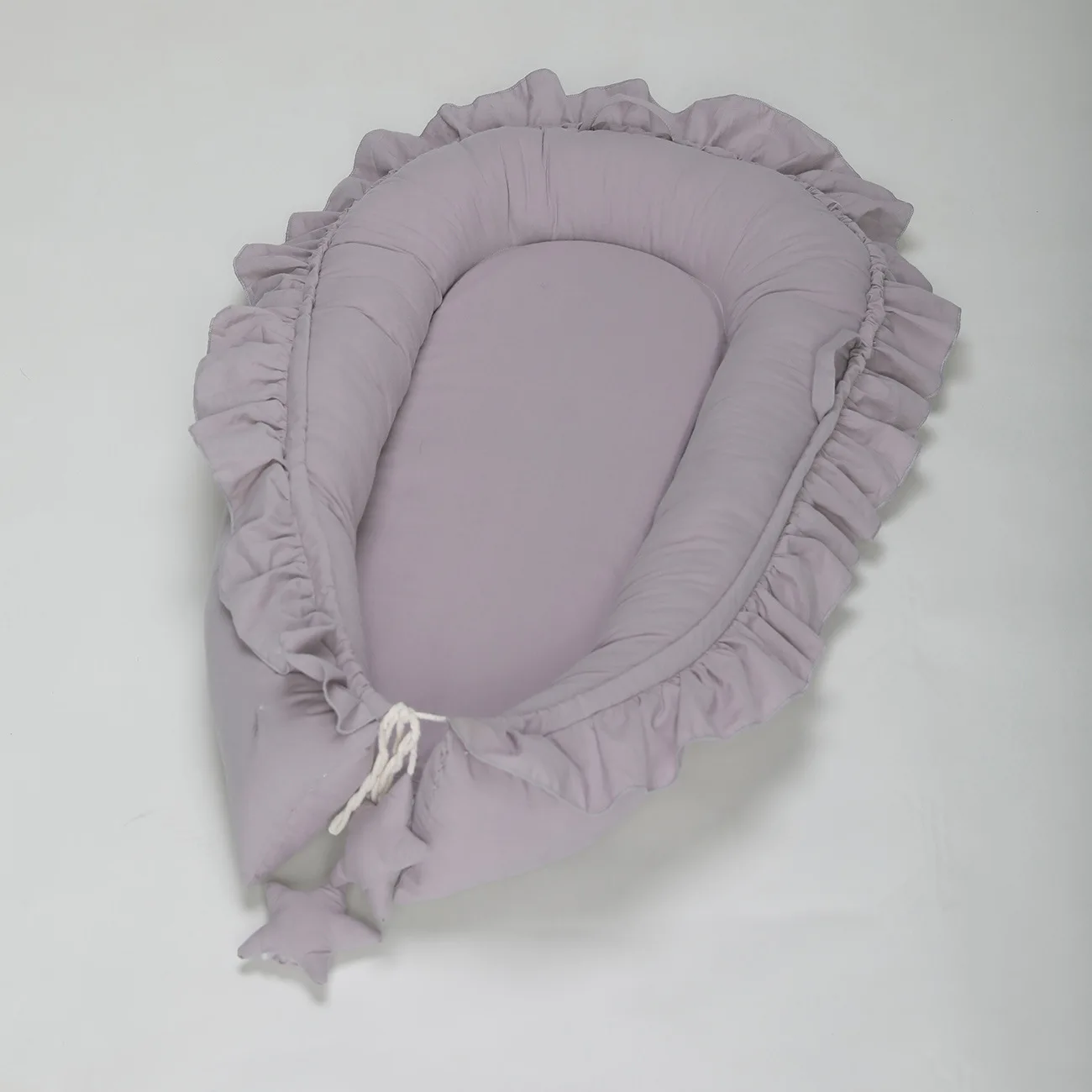 Cocon de sommeil bébé coton doux portable violet pâle étoile déco nid confortable bébé nouveauné 06 mois
