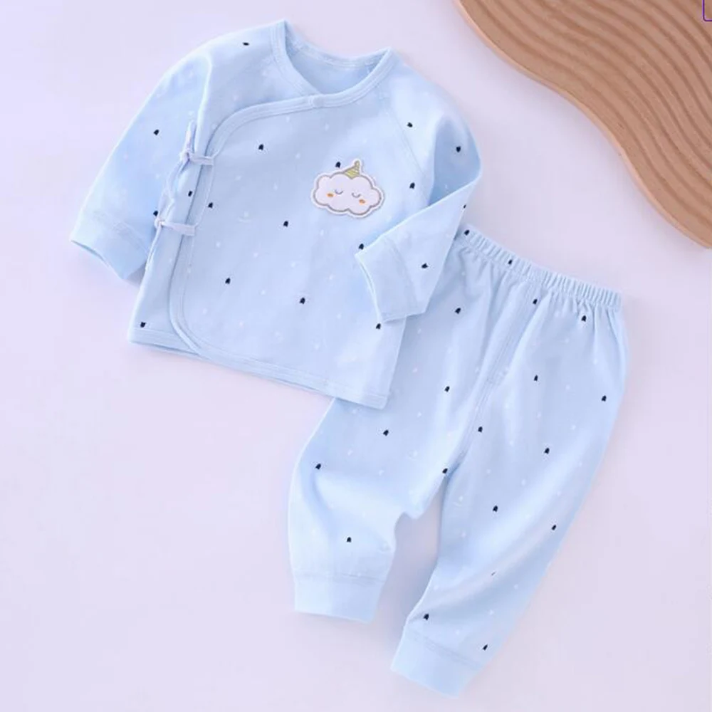 Ensemble pyjama bébé garçon printempsautomne chemise à manches longues pantalon vêtements doux pour nouveauné