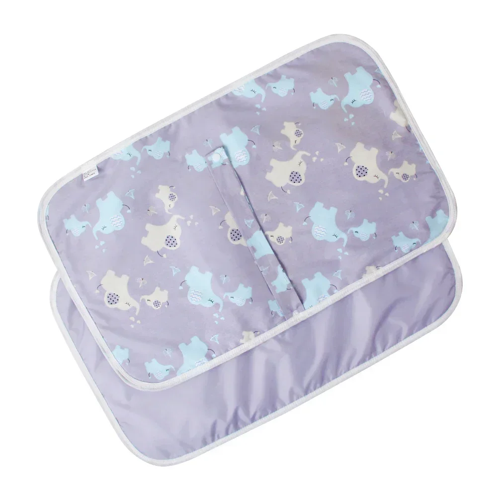 Tapis de change bébé Montessori pliable portable design éléphant imperméable facile à nettoyer indispensable p
