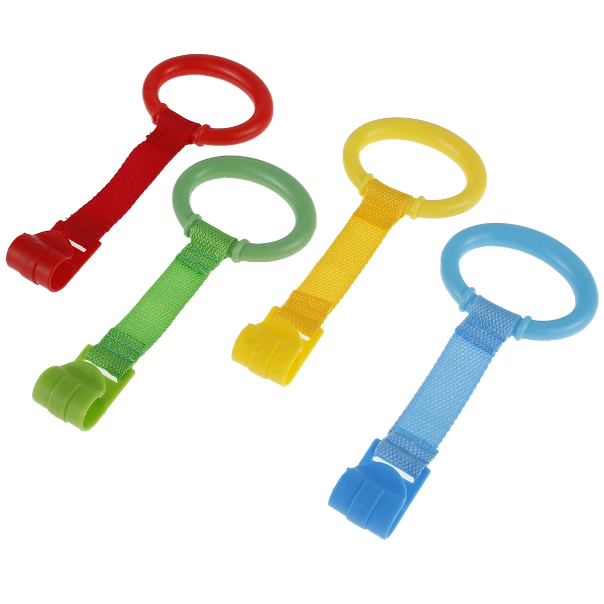Ensemble de 4 anneaux de traction pour bébé jouet éducatif pour la motricité fine éveil et apprentissage sécur