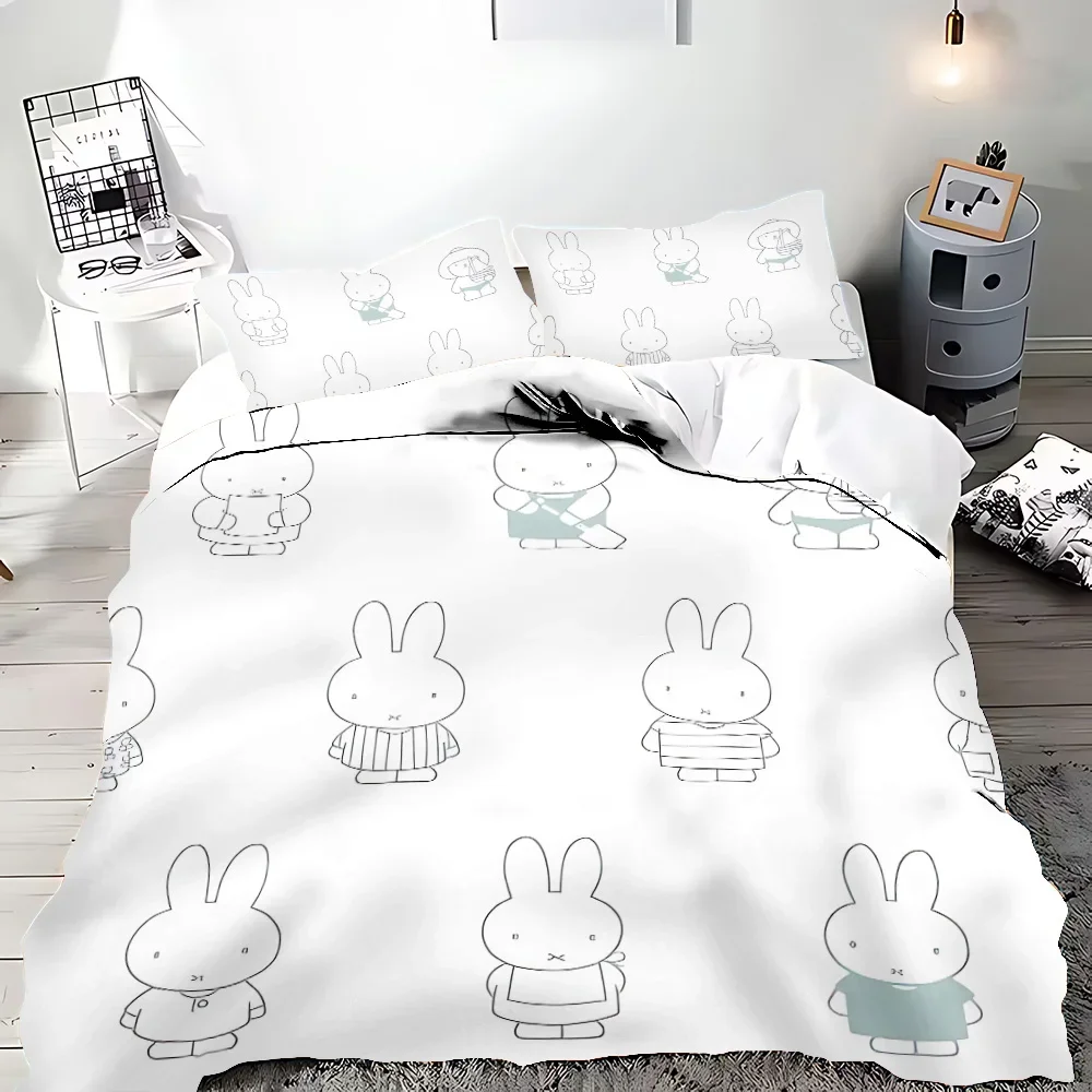 Housse de couette taie d'oreiller ensemble literie enfant décoration chambre fille garçon motifs animés coton
