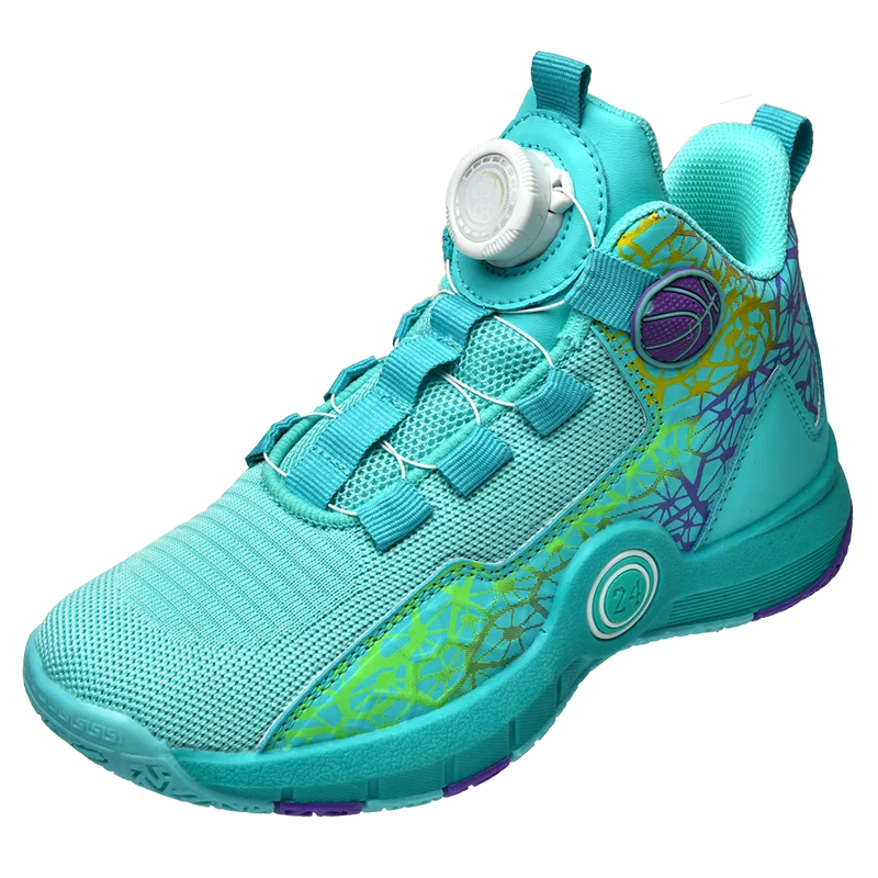 Chaussures de basketball enfants confortables design sportif moderne 2024 ice blue performance jeunes athlètes