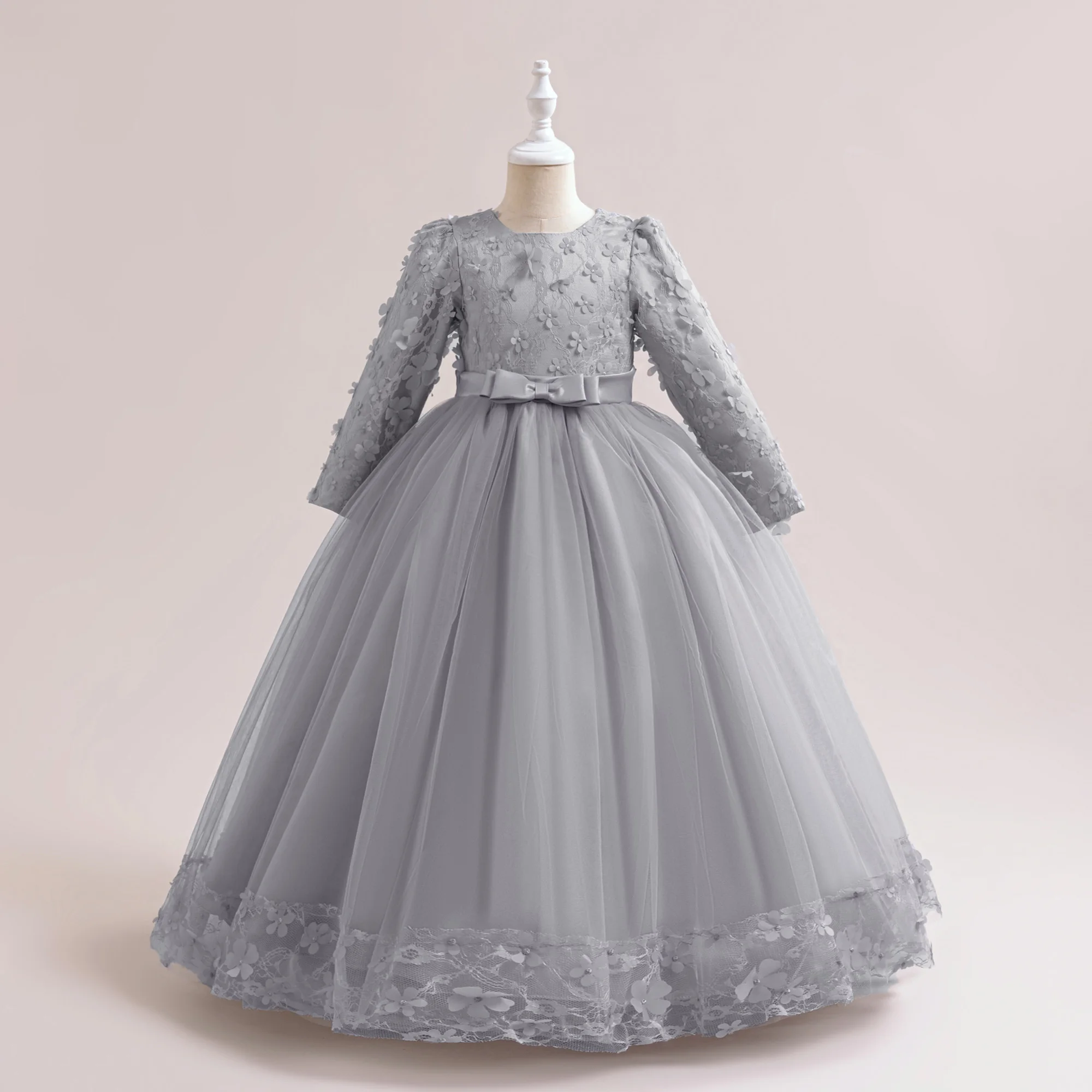 Robe princesse brodée fleurs filles robe longue été robe anniversaire robe vacances robe décontractée robe mod