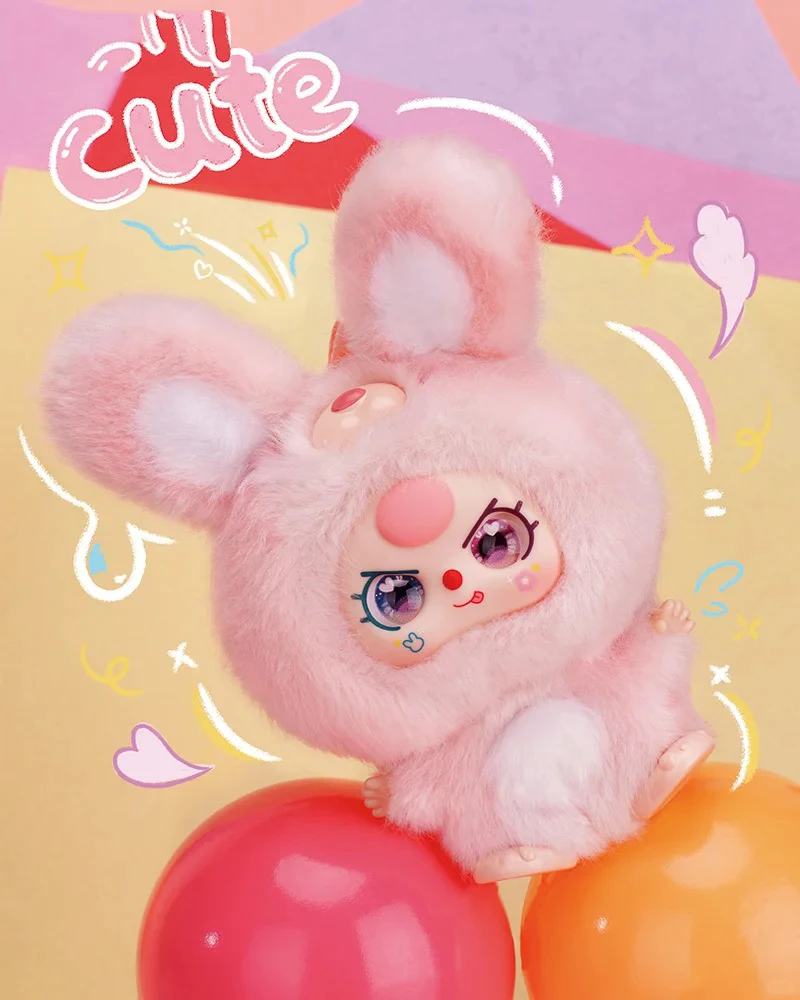 Pendentif en peluche authentique pour bébé série Mini câlin lapin mignon boîte aveugle jouet doux cadeau pour