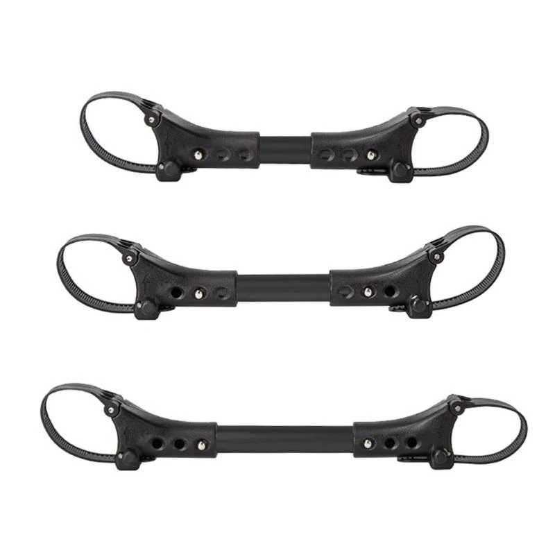 3Pièces Connecteur Universel pour Poussettes Joints Triplés et Quadruptés pour bébé en Plastique Noir