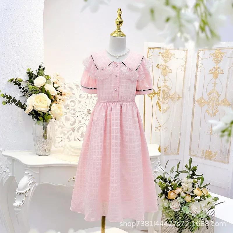 Robe d'été 2025 pour filles : Robe princesse fleurie taille 38 ans