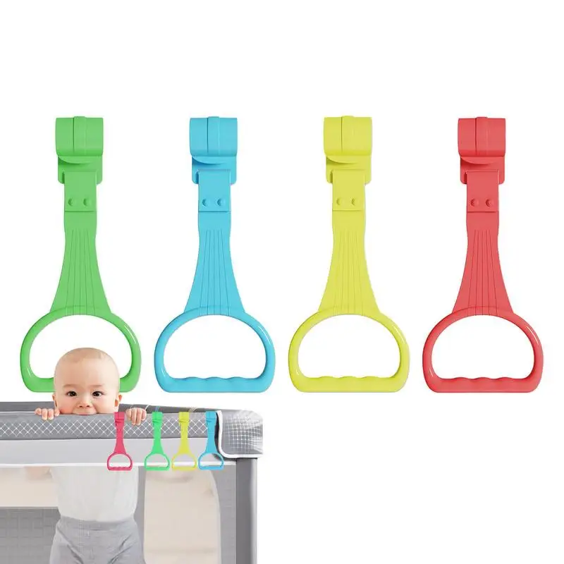 Anneaux de maintien bébé multicolores pour lit et parc 4 pièces plastique de qualité design ergonomique aidant