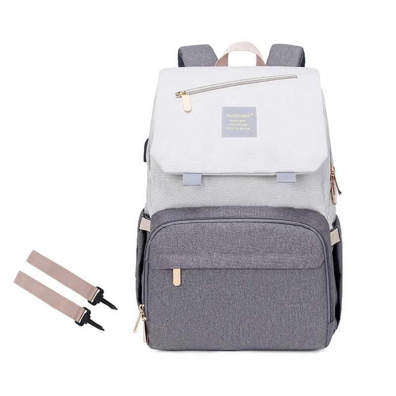 Sac à dos maman multifonctionnel imperméable tissu bébé sac à couches grande capacité sac à dos voyage style m