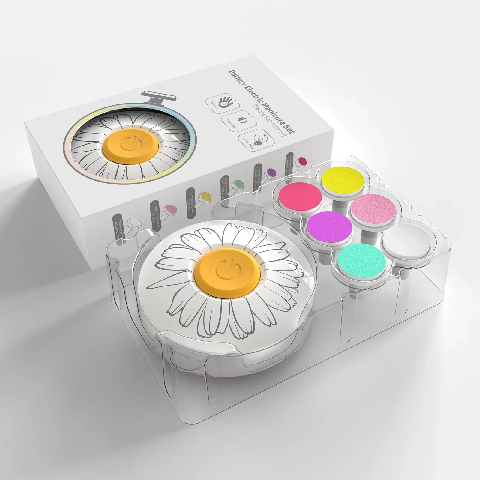 Coupeongles électrique pour bébé 6 pièces coupeongles et pédicure