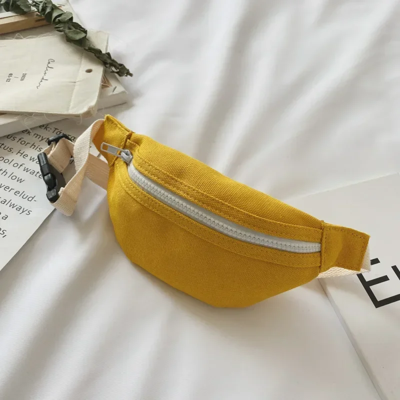 Sac enfant waist bag fanny pack jaune canvas minimaliste modern design kids fille garçon USAGE quotidien sorti