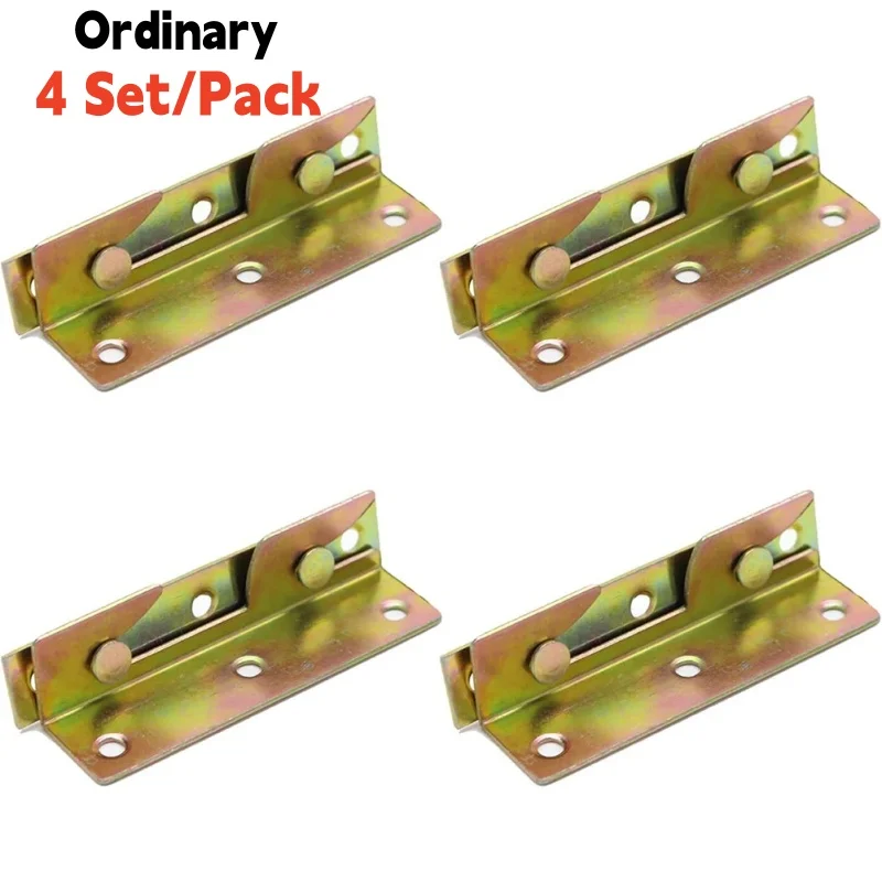 4 ensembles de supports de Rail de lit robustes sans mortaise attaches de cadre de lit raccords de quincailler