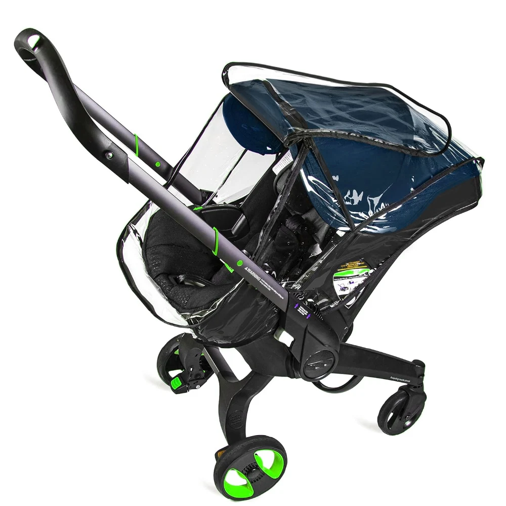 Housse imperméable 3 en 1 pour poussette de bébé, épaisse, transparente, EVA Vision, housse de pluie pour Doon