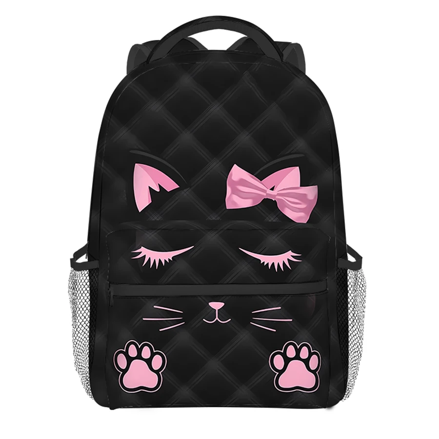 Sacs à dos chat mignon pour garçon et fille sac à dos d'école 3D dessin animé cadeau idéal pour enfants