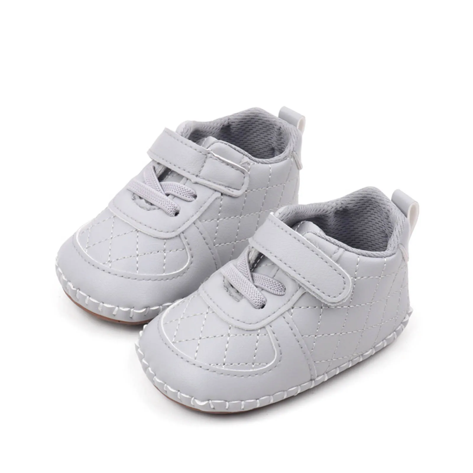 Baskets en PU à semelle souple coordonnée bébé garçon fille chaussures de marche nouveauné premiers pas style 