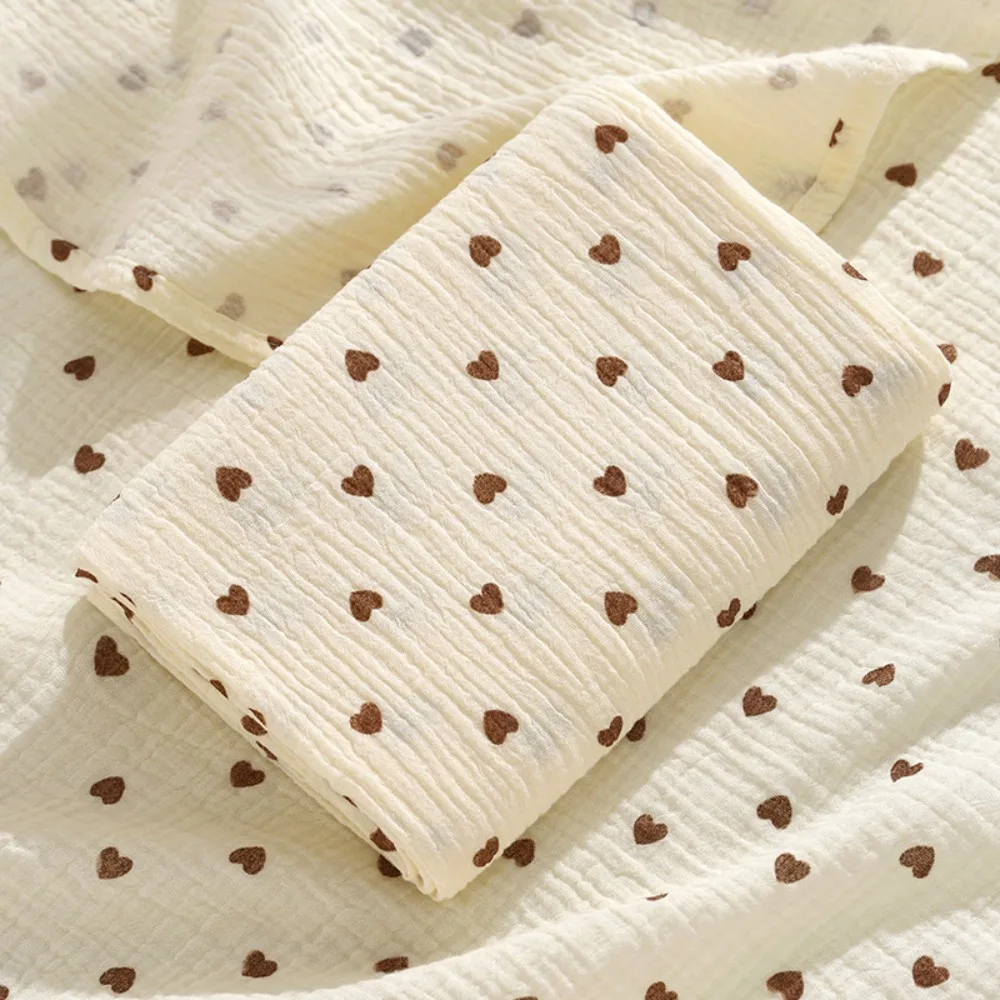 Couverture bébé en coton douce respirante motif cœur idéale pour poussette lit et nursery