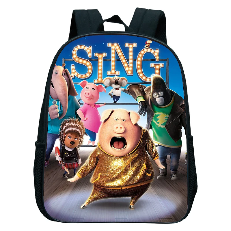 Sac à dos enfant Sing écoliers sacs à dos animaux design enfantin personnages Sing idéal pour les enfants usag